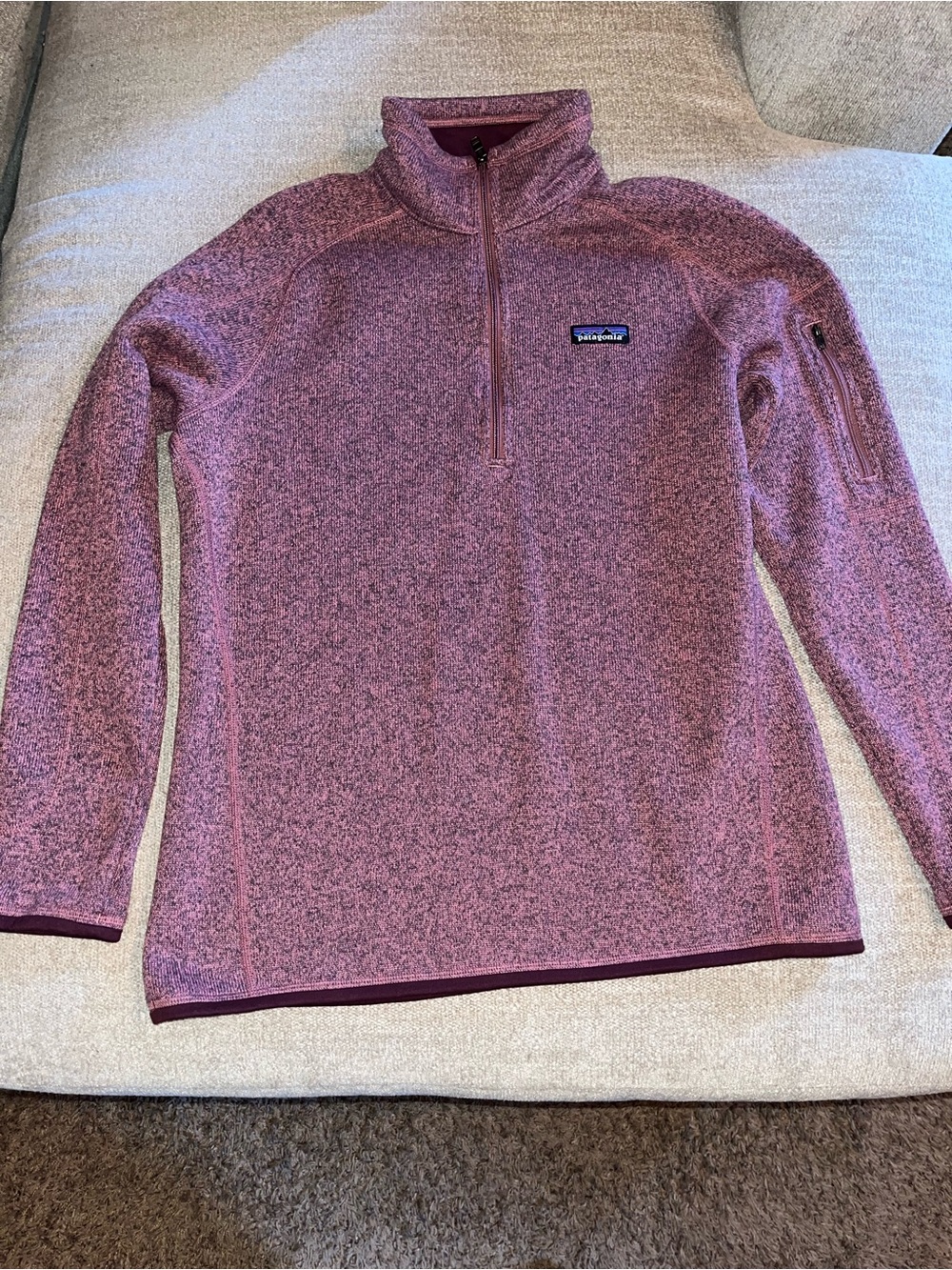 Patagonia Women’s Mauve Heather Half-Zip Fleece Pullover